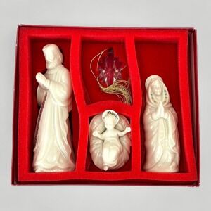 Lenox China Jewels Holy Family Nativity Set‎ w/ Crystal Star Made USA Boxed 4pc